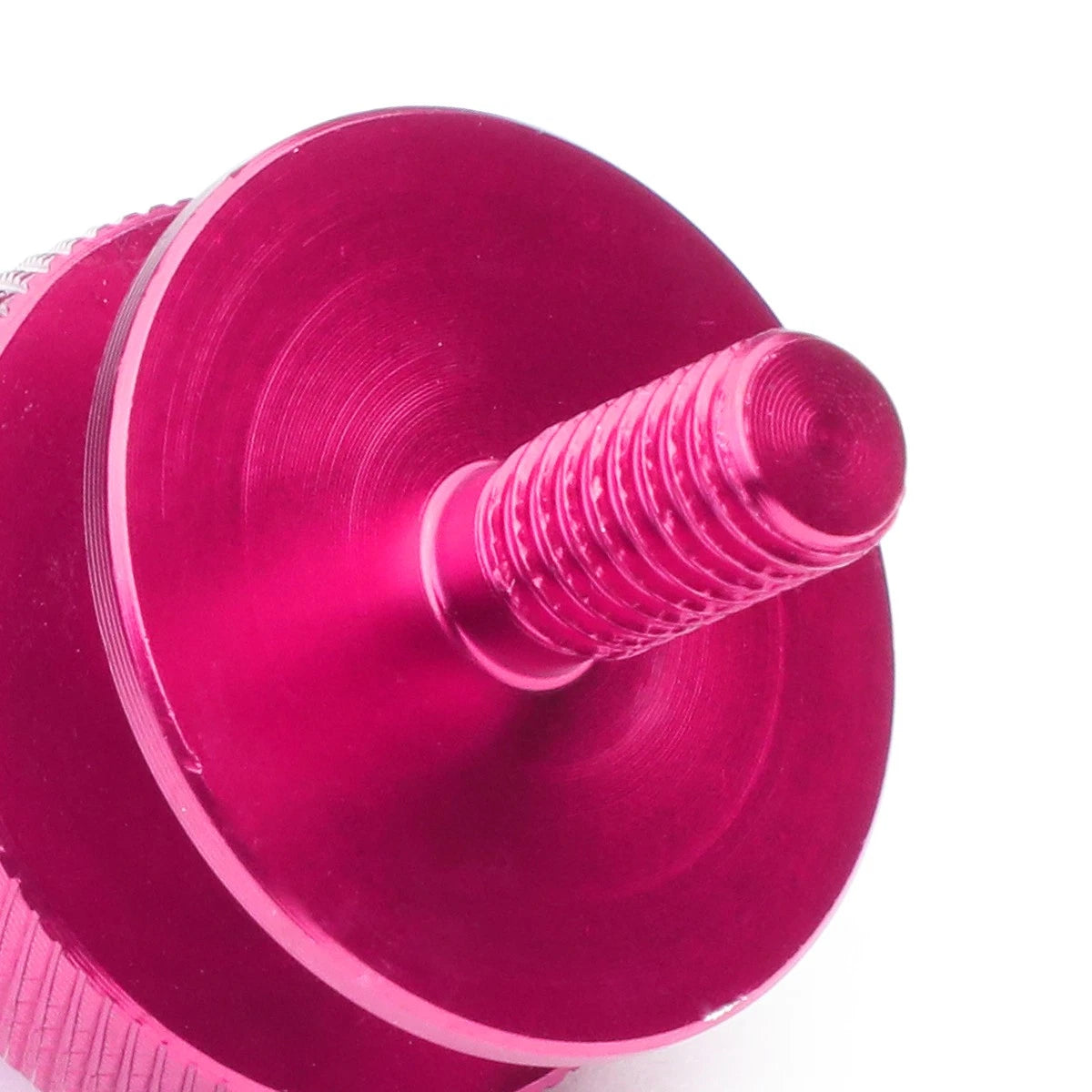 Set of 4 Aluminum Pink Spiky Bumper Quick Release Fasteners