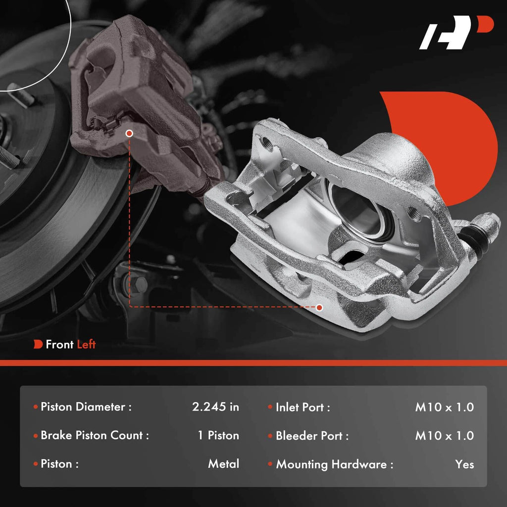 Pair Front Brake Calipers for Honda Civic (2013-2021)