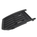 Left Front Bumper Fog Light Grille Cover Matte Black for Audi A6 S6 (18-24)