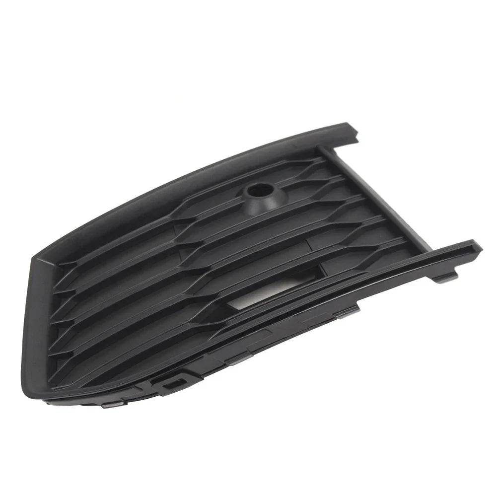 Left Front Bumper Fog Light Grille Cover Matte Black for Audi A6 S6 (18-24)