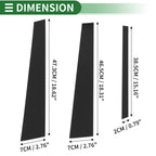 6 Pcs Door Pillar Window Trim for Lexus LS (2001–2006) Black