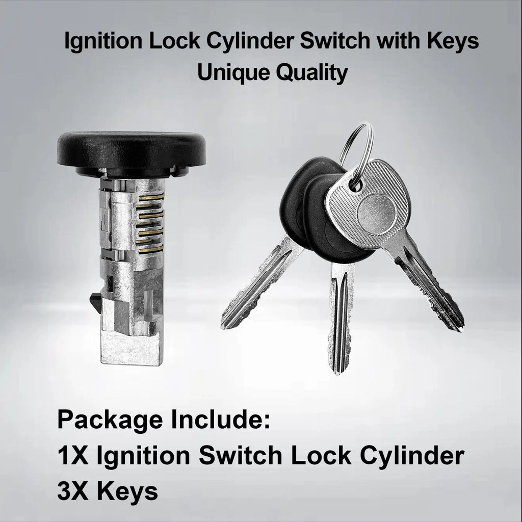 Ignition Switch Lock Cylinder with Keys for Chevy Silverado GMC Sierra (No Chip)