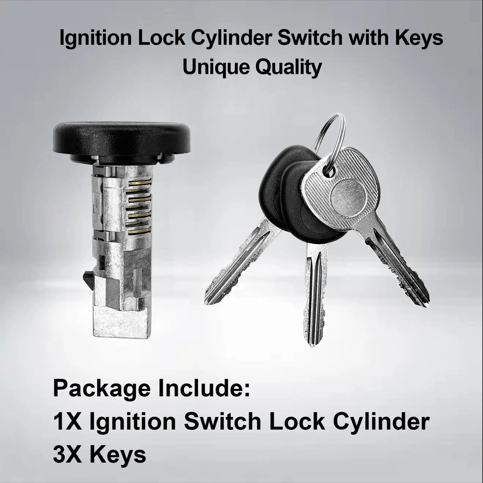 Ignition Switch Lock Cylinder with Keys for Chevy Silverado GMC Sierra (No Chip)