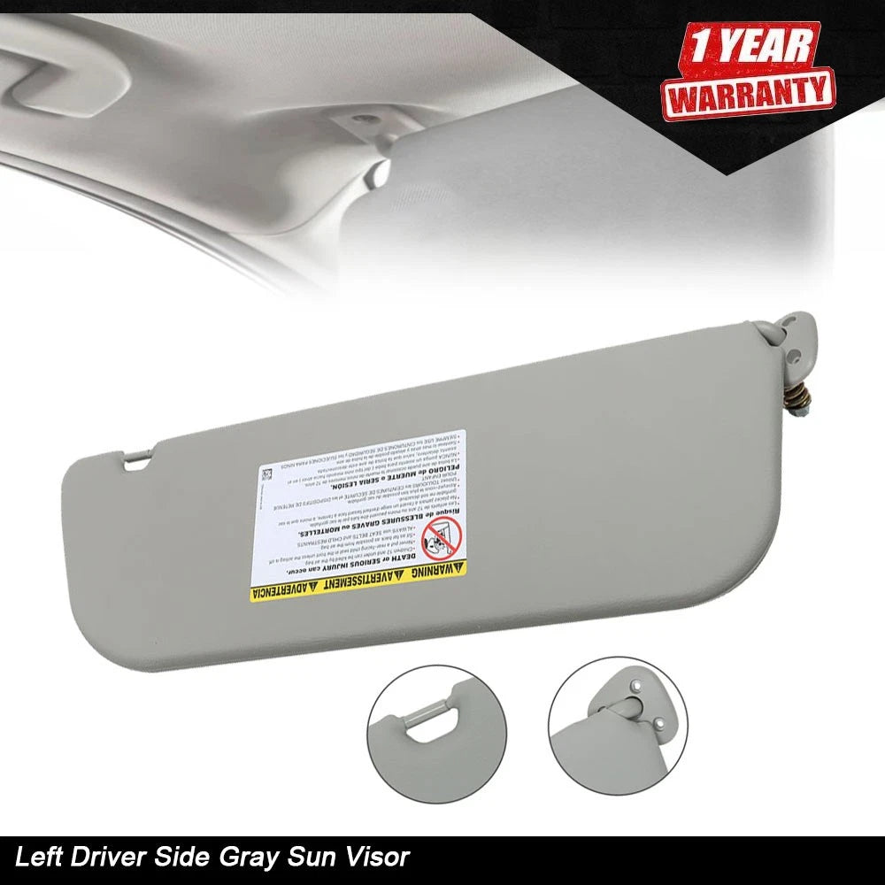 Sun Visor for Ford E150 E250 E350 Van (2009–2014) Left Driver Side Gray