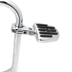 Chrome 1 1/4" Gear Skull Foot Peg Footrest w/ P-Clamp Kit for Harley Sportster
