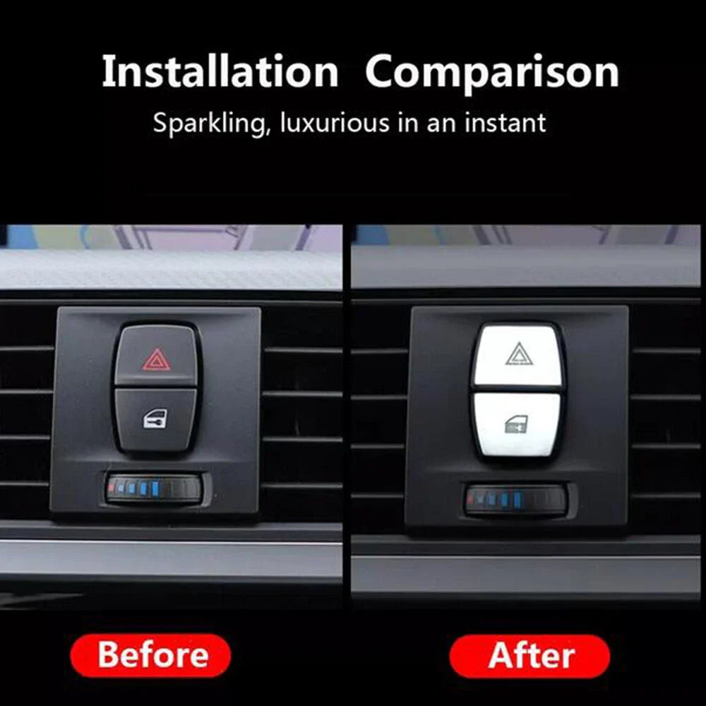 Car Warning Light Button Cover Trims for BMW 7 Series (2007-2014)