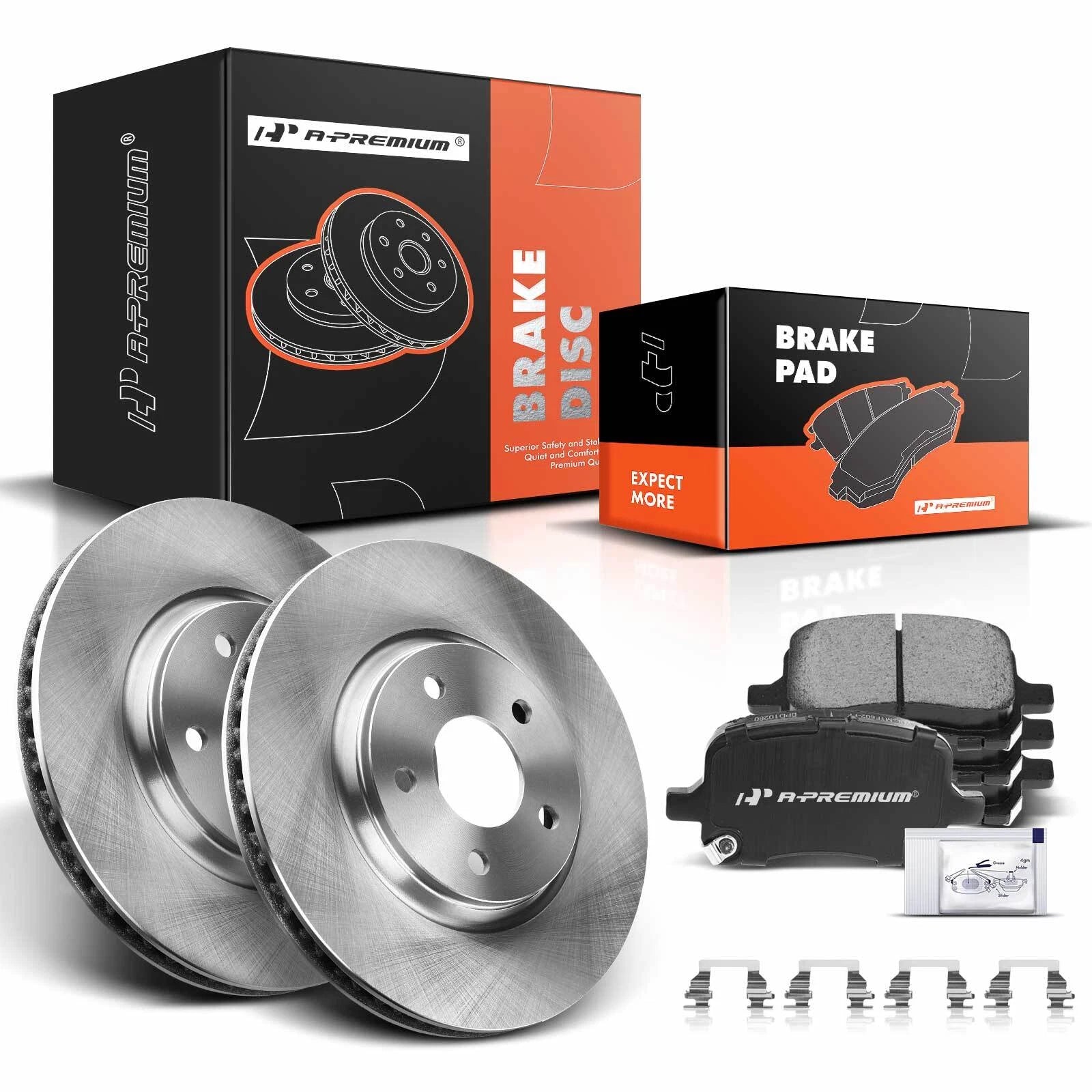 Front Disc Brake Rotors & Ceramic Pads for Chevrolet Malibu (2004–2012)