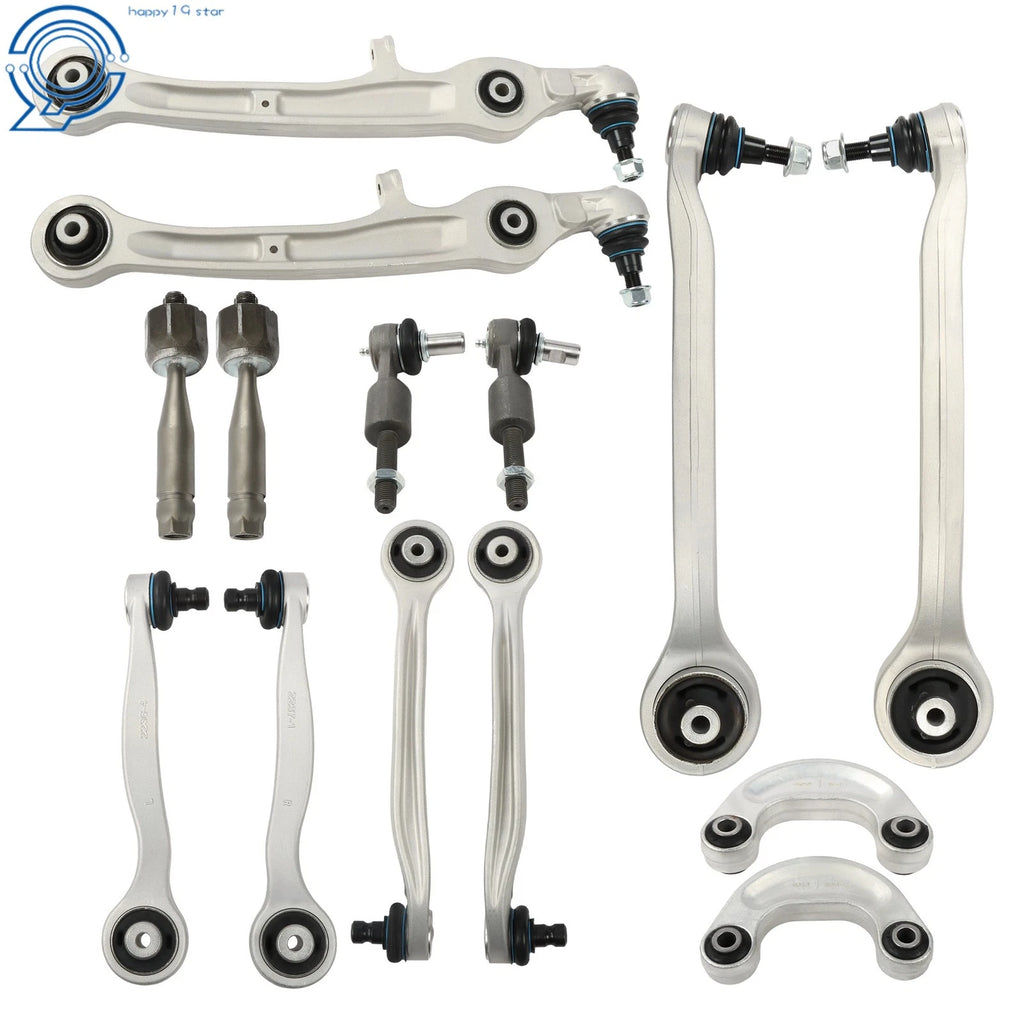 Set of 14 Upper Lower Control Arms Tie Rods for Bentley GT, GTC, Flying Spur (2004–2019)