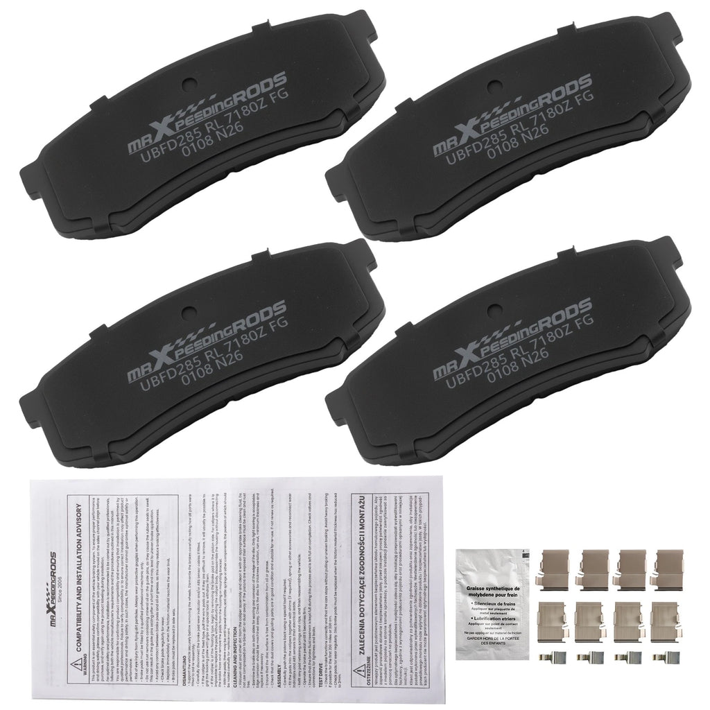 Rear Ceramic Brake Pads Set for Toyota 4Runner/FJ Cruiser/Land Cruiser/Sequoia (2003–2023)
