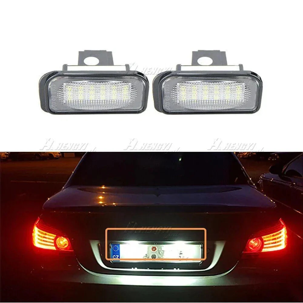 2PCS White LED Rear License Plate Light Bulbs for Mercedes Benz W203 C230 C240