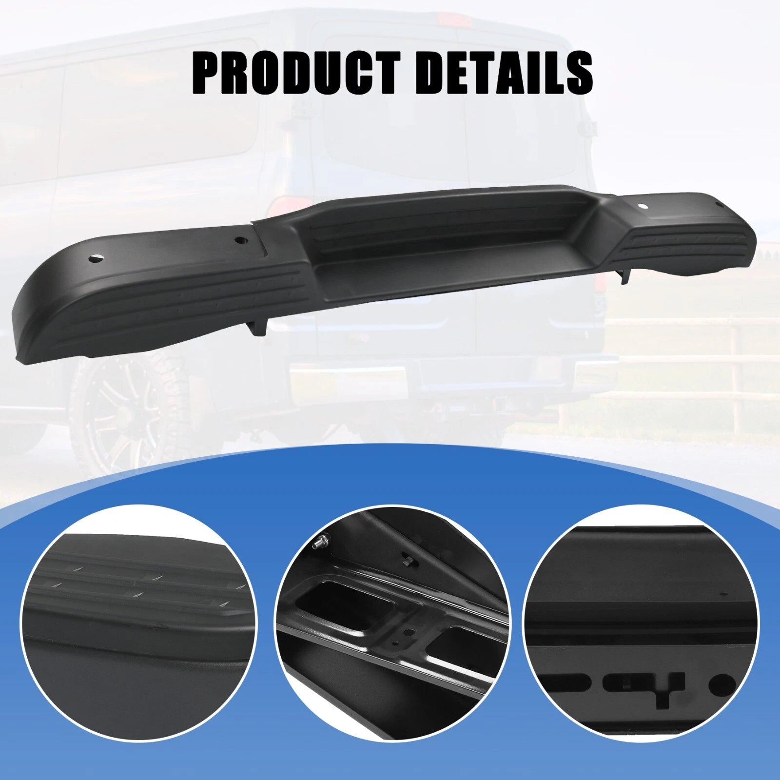 Steel Rear Step Bumper for Nissan NV1500 NV2500 NV3500 (2012–2021)