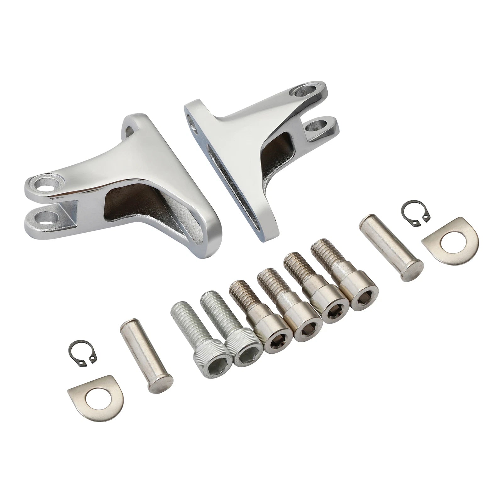 Chrome Passenger Foot Peg Mini Mount for Harley Touring Road Glide (1993–2025)