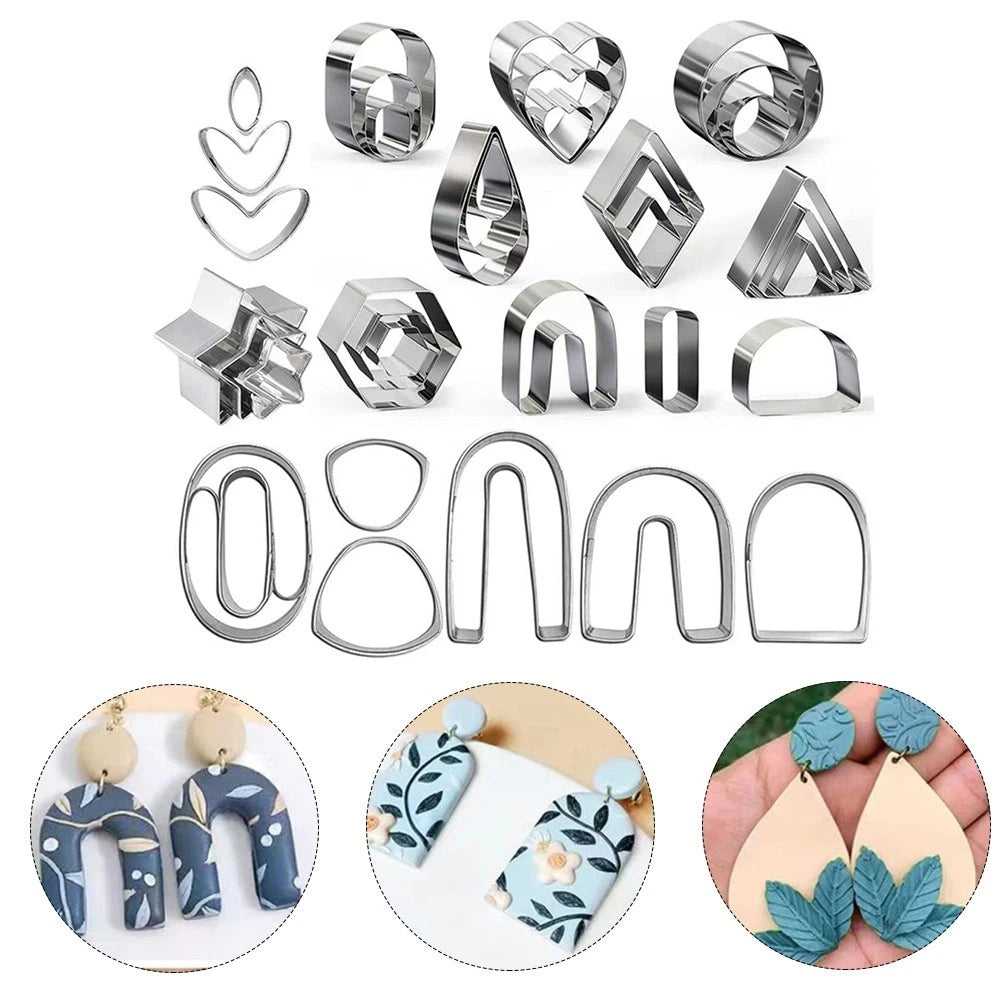 Set of 36 Pottery Earring Molds for DIY Crafts