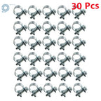 30 Pack Fuel Injection Hose Clamps for Universal Applications