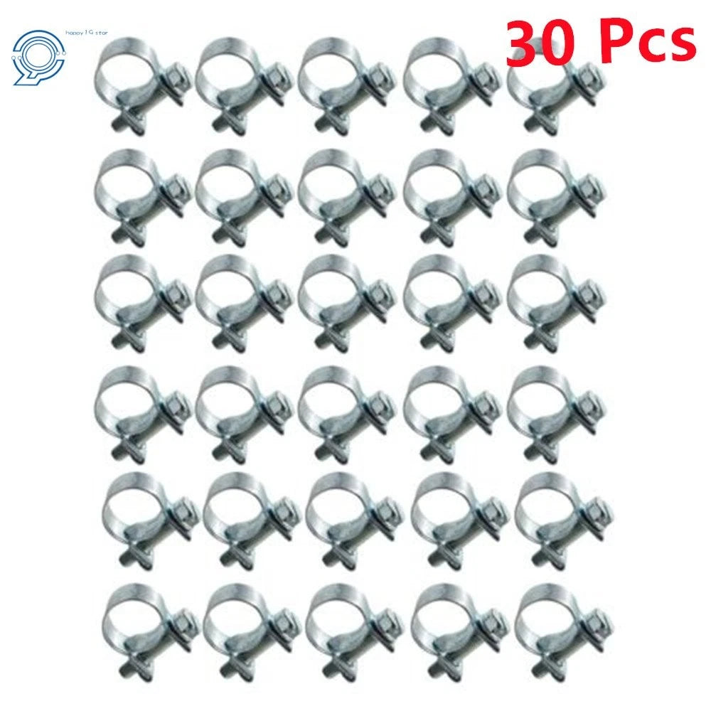 30 Pack Fuel Injection Hose Clamps for Universal Applications