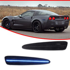 Smoked Ice Blue LED Rear Bumper Side Marker Lights for Chevy Corvette C6 (2005–2013)