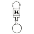 H on Satin-Chrome Valet Keychain - Officially Licensed for Honda