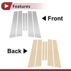 Set of 6 Car Door Pillar Window Trim for Nissan Altima (2007–2012) Chrome