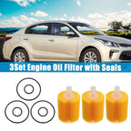Set of 3 Engine Oil Filters 04152-YZZA5 04152-38010 04152-0R010 for Toyota Tundra (2007–2021)
