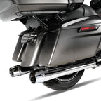 Chrome 4" Slip-On Megaphone Mufflers for Harley Touring (1995–2016)