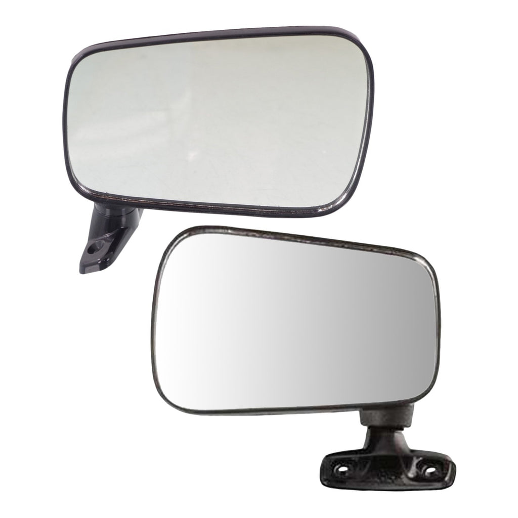 Manual Remote Mirrors Pair for Volkswagen Jetta (1980–1984) Textured Black