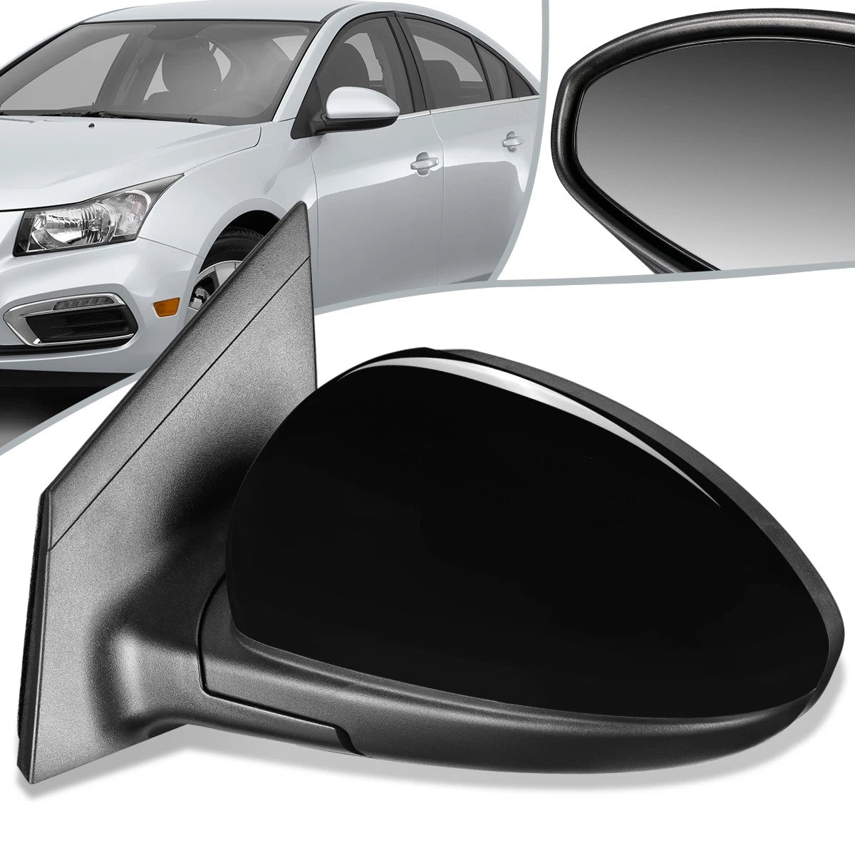 Powered Side Door Mirror Left for Chevy Cruze Limited (2011–2016) GM1320420