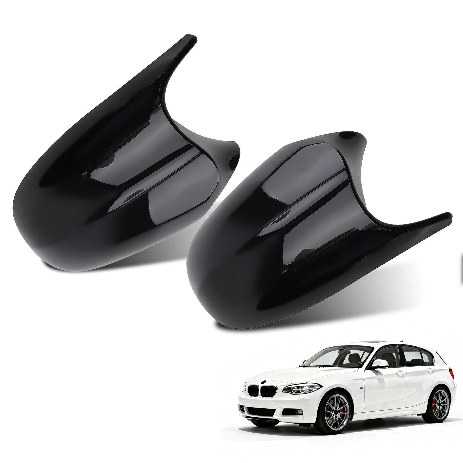 Side Mirror Cover Caps for BMW E92/E93 (2006–2009) 51167135098 Gloss Black Pair