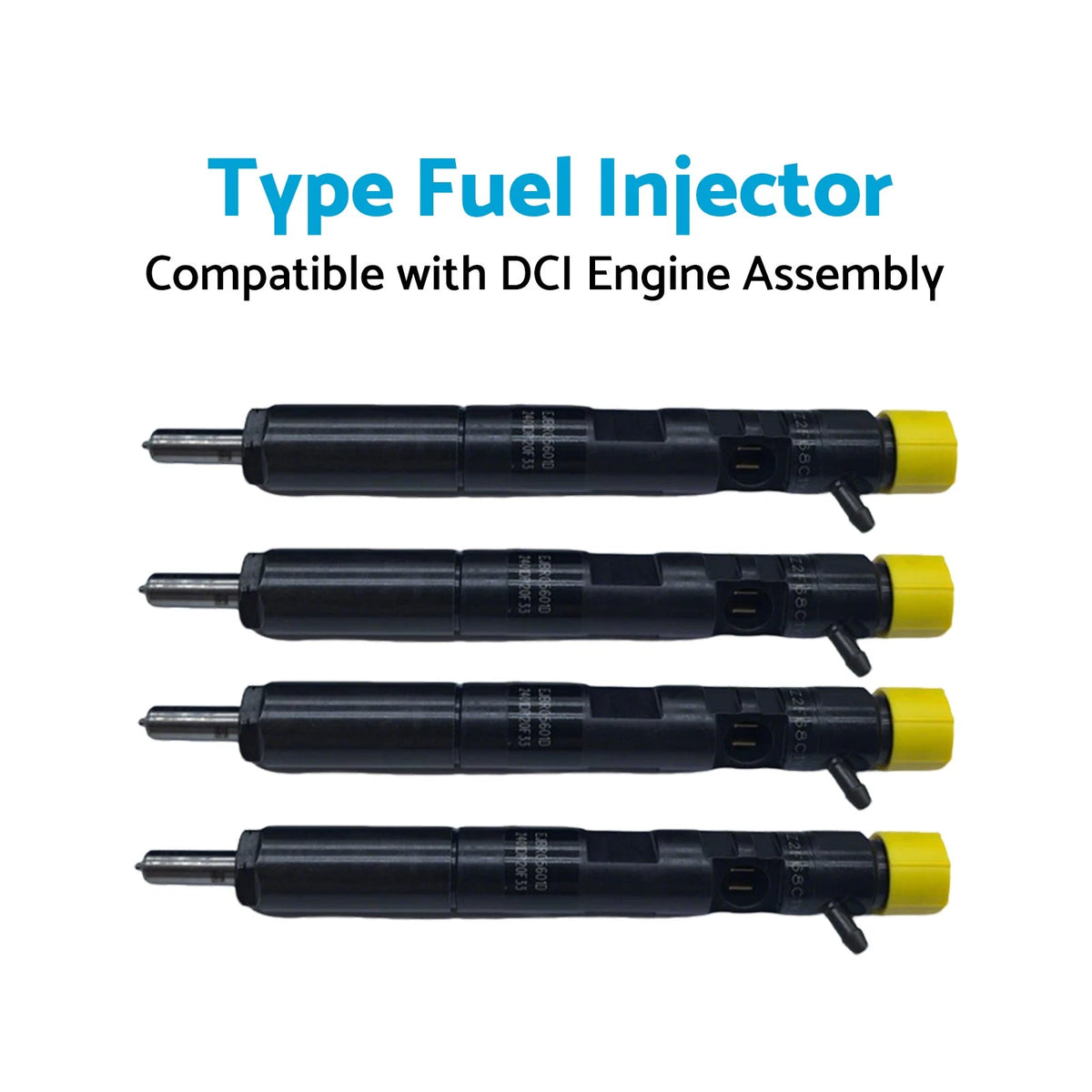 4X Injector for Renault Nissan 1.5 DCI Engine (166000897R, R05601D)