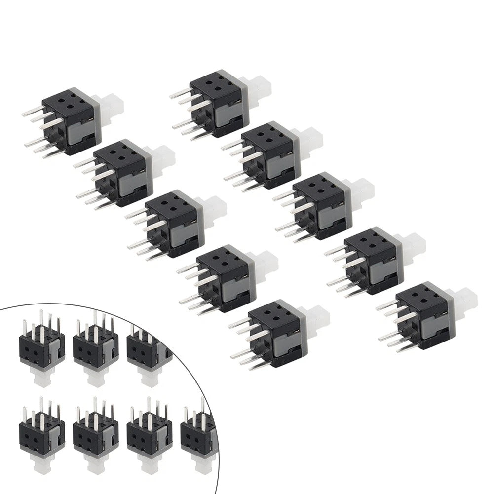 Set of 10 Tactile Push Button Switch 6 Pin 5.8x5.8x10mm