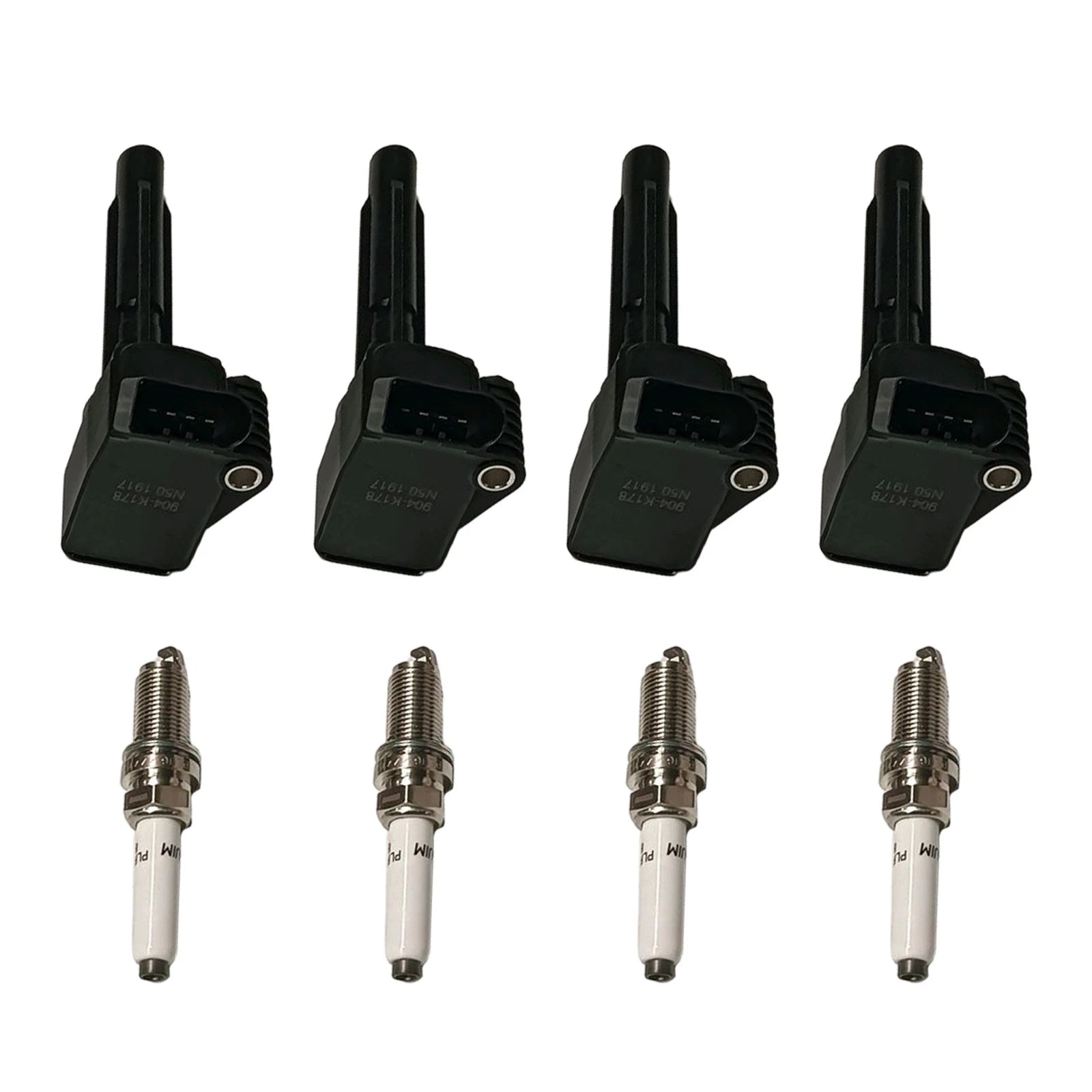 Set of 4 Ignition Coils & Iridium Spark Plugs for VW Jetta, Passat, Golf, Audi A3