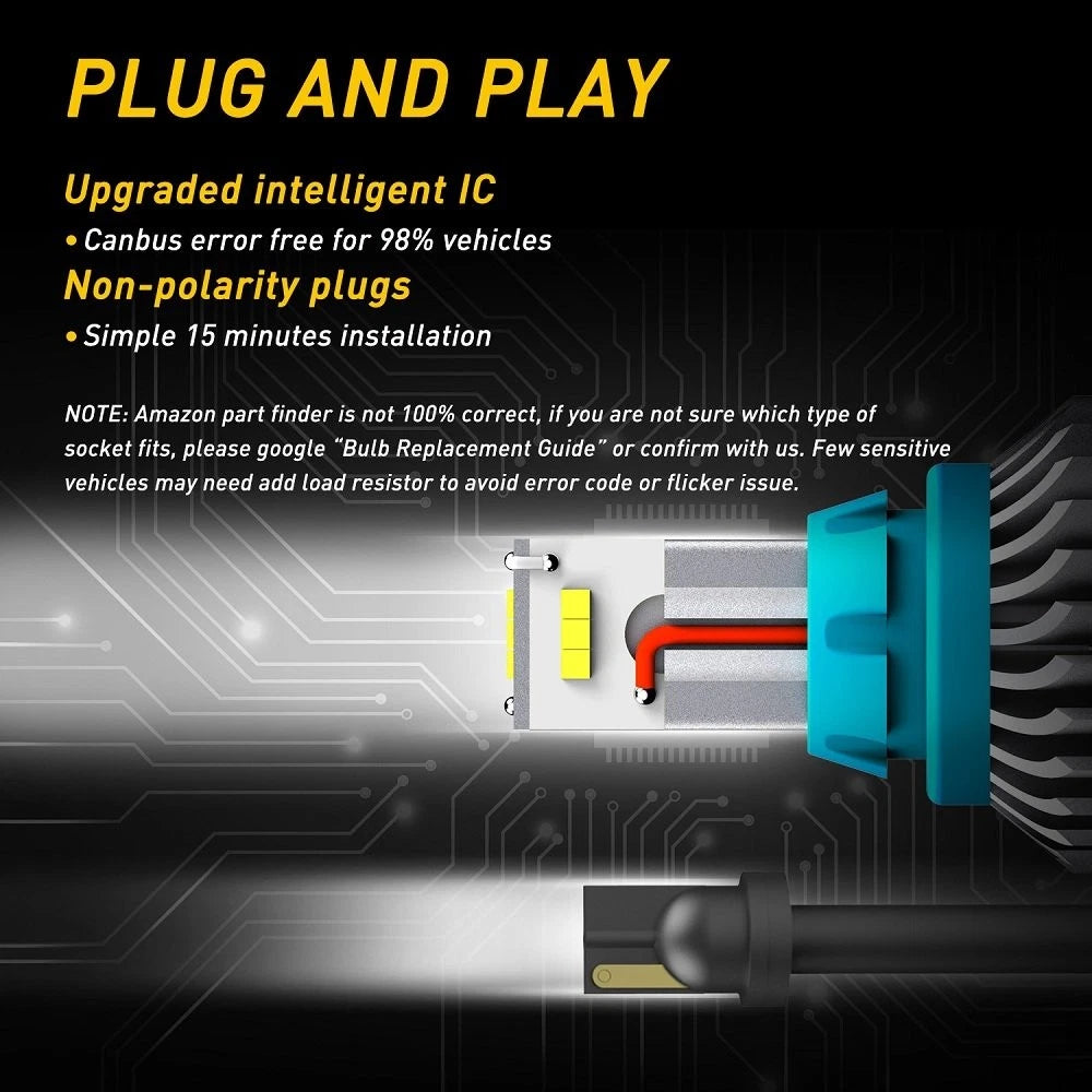 2X LED Back-Up Reverse Light Bulbs for Make Model