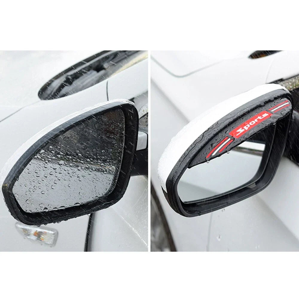 2 x Rear View Mirror Rain Eyebrow Board Rain Remover Cover for Car