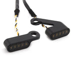 Black LED Mini Motorcycle Front Turn Signal Light for Harley Dyna FXD (2006-2017)