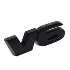 3D Black Metal V6 Logo Emblem for Universal Car Fender Trunk Engine