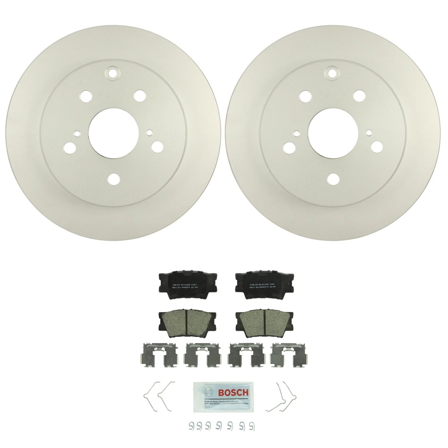 Bosch Rear Quietcast Rotors & Blue Ceramic Disc Brake Pad Kit for HS250h (2010–2012)