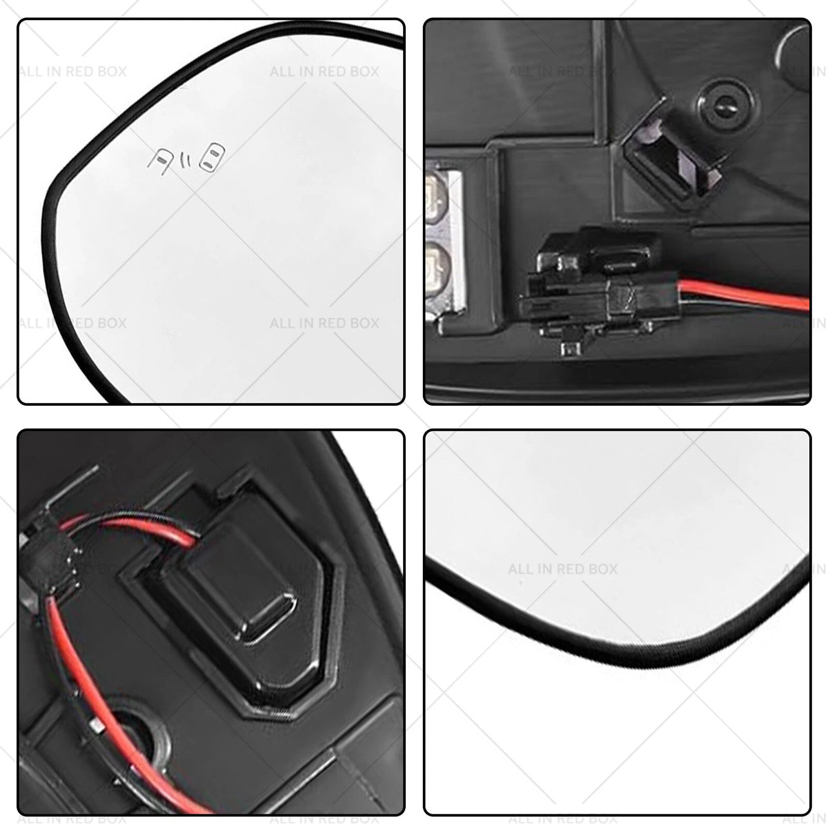 Left Passenger Side Mirror Glass for Toyota RAV4 (2016–2018)