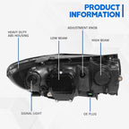 Corner Projector Headlight Lamp Assembly Pair for Hyundai Santa Fe