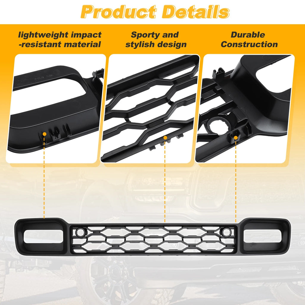 Front Bumper Grille Cover for Dodge RAM 2500 3500 (2019–2024) No. 68384294AA