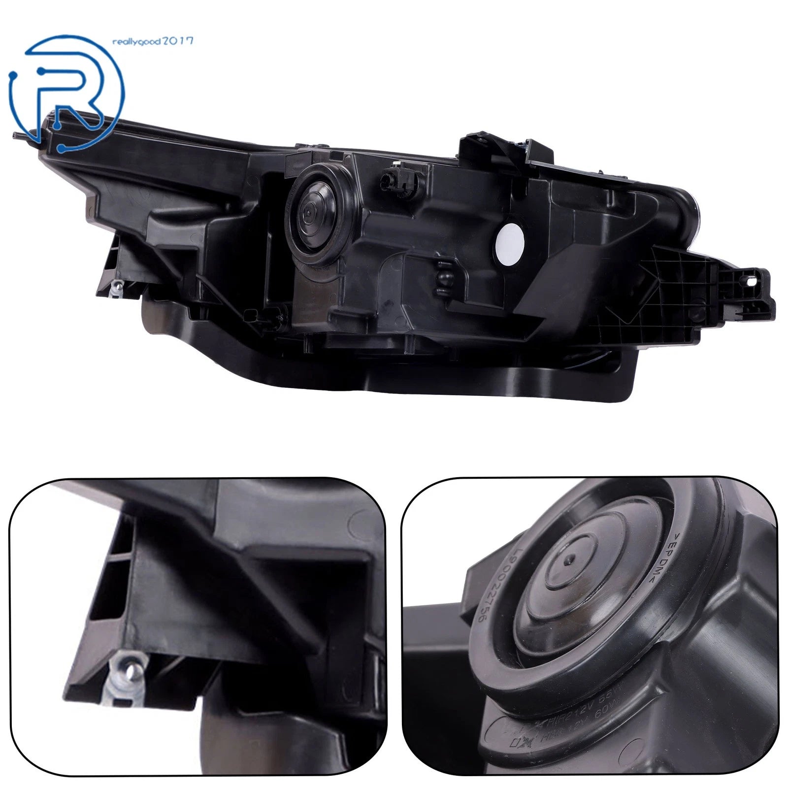 Halogen Headlight with Gray Trim for Ford Taurus (2014-2016)