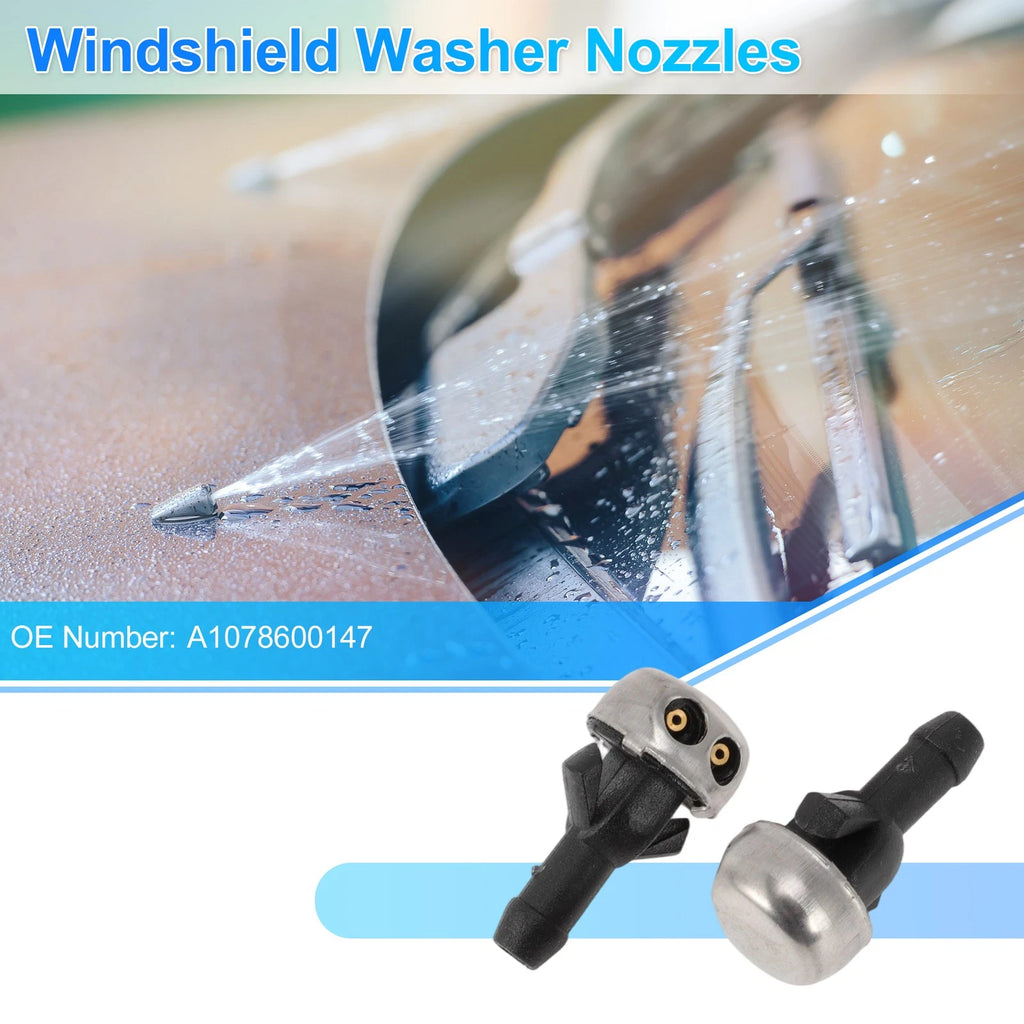 2X Windshield Washer Nozzle for Mercedes-Benz 300D (1982–1985) No.A1078600147