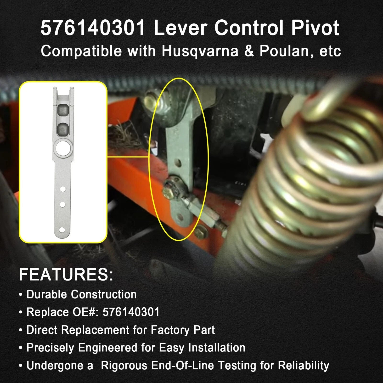 Lever Control Pivot for Husqvarna Poulan Lawn Tractor (576140301)