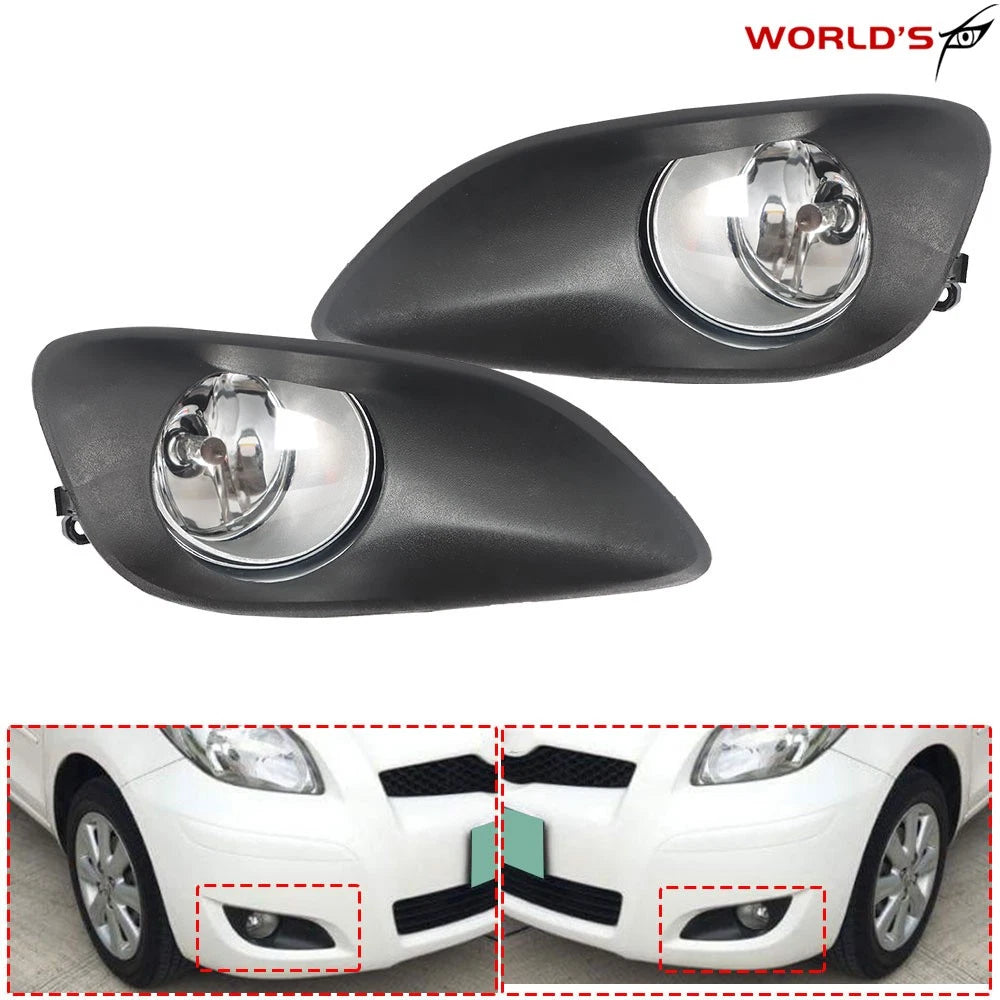 Front Fog Light Frame Kit for Toyota Yaris Sedan (2007–2011) LH+RH