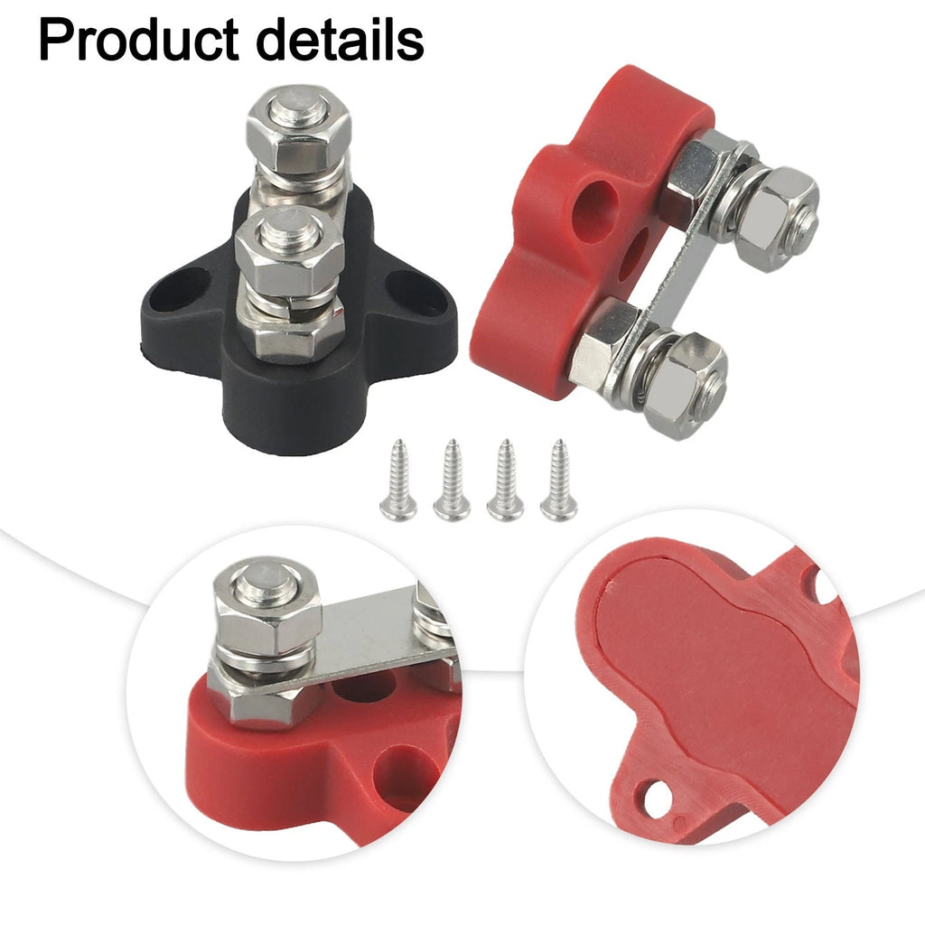 2PC M8 Busbar Terminal Blocks for Car Marine Power Connection (12V 48V)