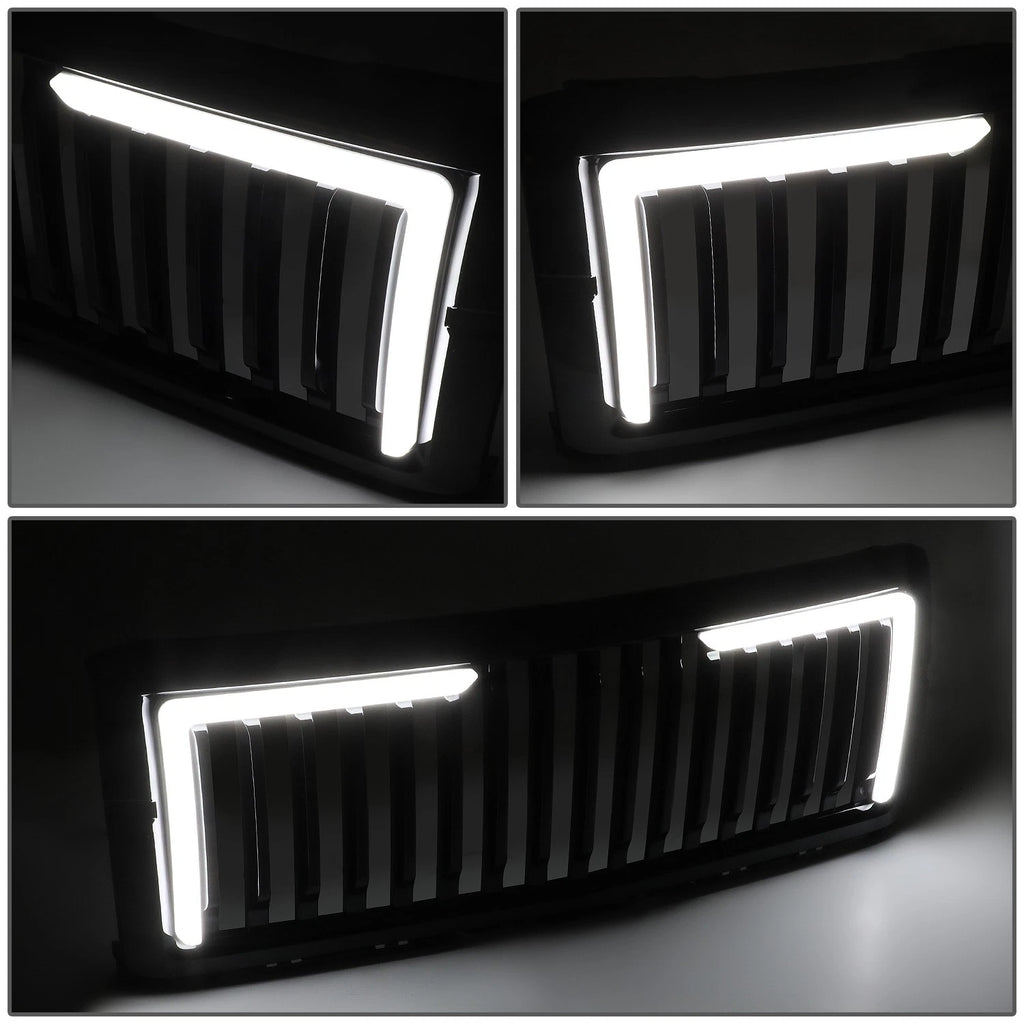 Badgeless Vertical L-Pattern LED Front Bumper Grille for Silverado 1500 (2014–2015)