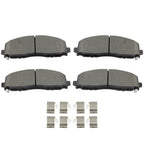 Set of 4 Semi-Metallic Brake Pads for Jeep Wrangler (2018–2023)