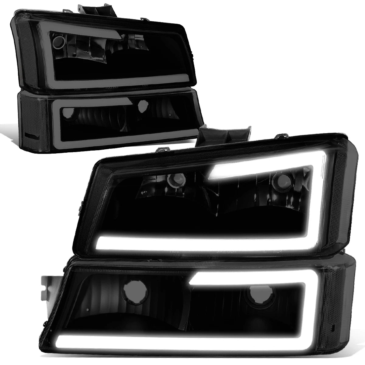 LED DRL Headlight Bumper Lamps for Silverado Avalanche (2003–2007)