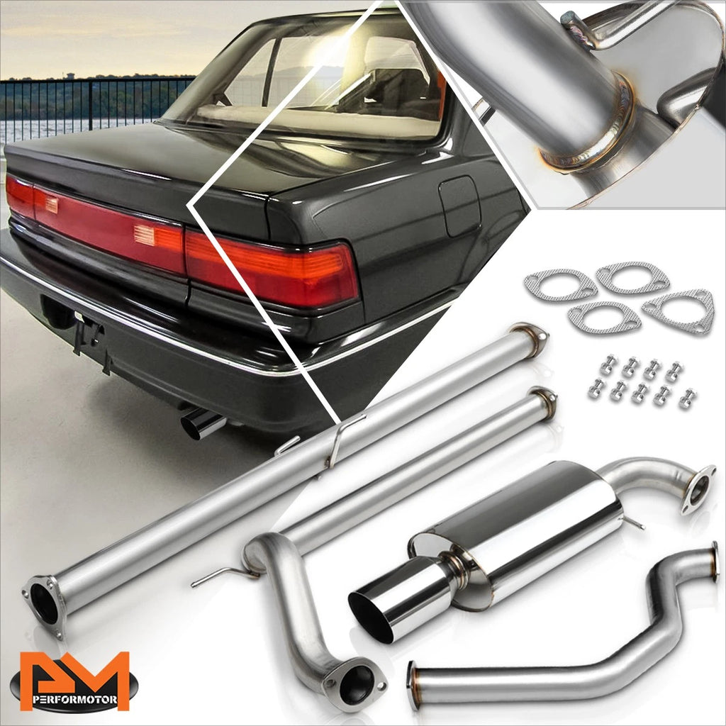 4" Round Tip Muffler for Honda Civic ED 1989–1991 OE Style Catback Exhaust