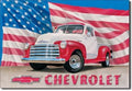 Vintage Replica Tin Metal Sign for Chevrolet Pickup Truck (1951)