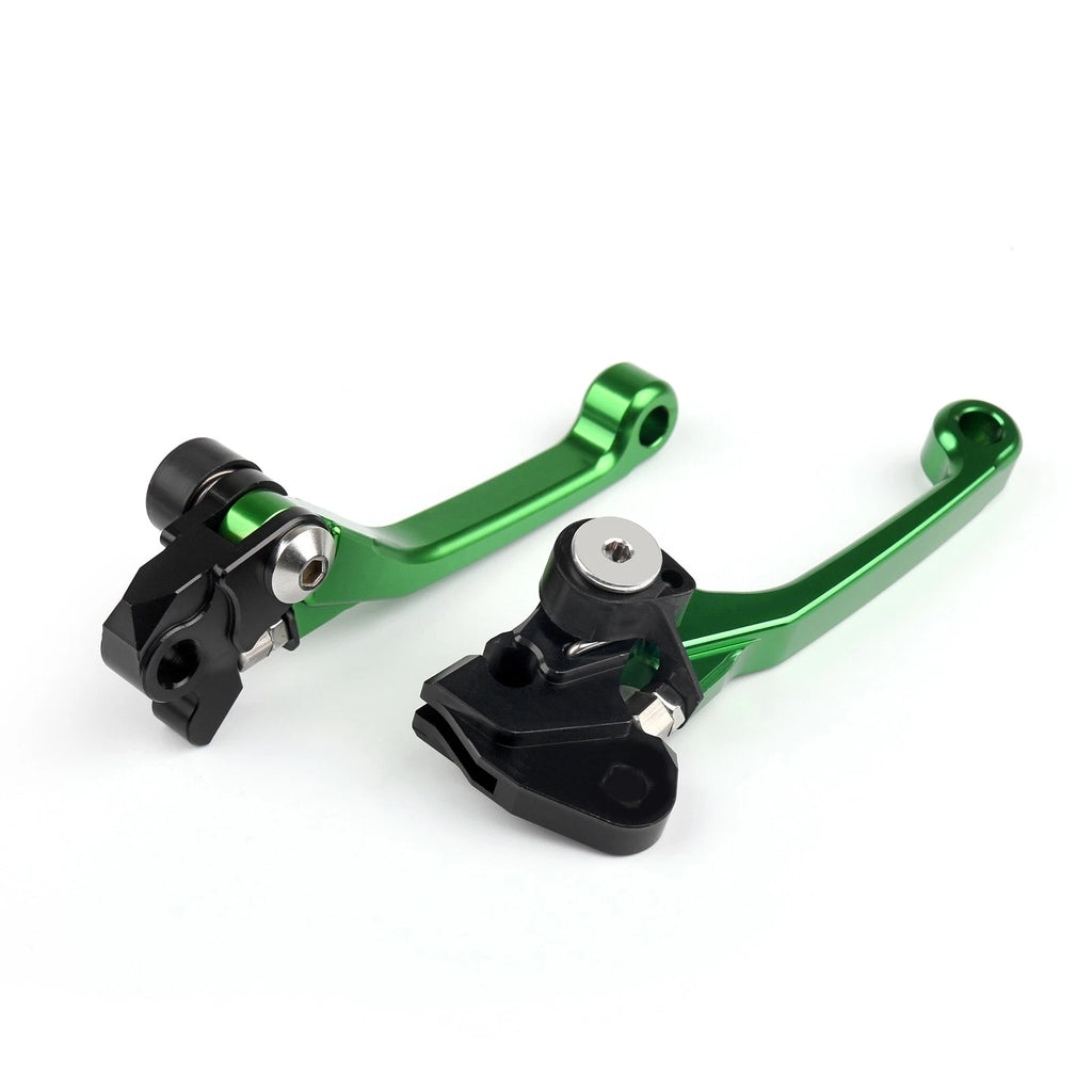 Pivot Brake Clutch Levers for Kawasaki KX65 KX85 KX250 KX250F KX125 (2004) Green