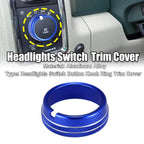 Headlight Switch Button Knob Trim Cover for Dodge Ram 2010-2017 Blue